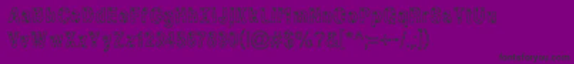 Czcionka Bystar – czarne czcionki na fioletowym tle