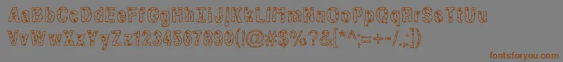 Bystar-Schriftart – Braune Schriften auf grauem Hintergrund