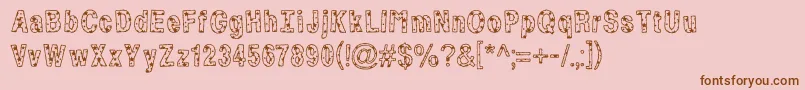 Bystar Font – Brown Fonts on Pink Background