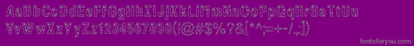 Bystar-Schriftart – Graue Schriften auf violettem Hintergrund
