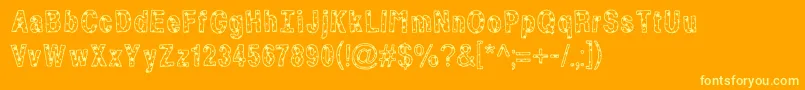 Bystar Font – Yellow Fonts on Orange Background