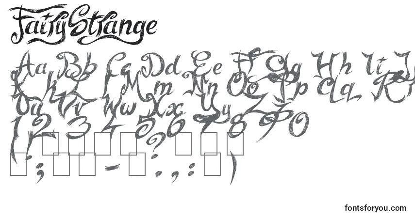 Шрифт FairyStrange – алфавит, цифры, специальные символы
