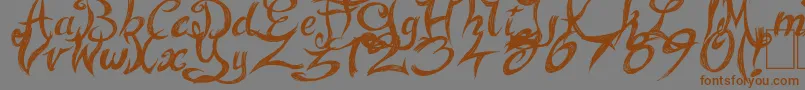FairyStrange Font – Brown Fonts on Gray Background