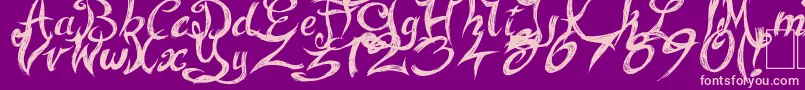 FairyStrange Font – Pink Fonts on Purple Background