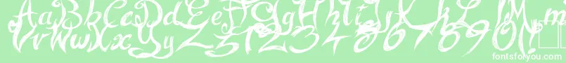 FairyStrange Font – White Fonts on Green Background