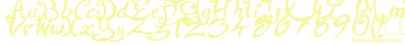 FairyStrange Font – Yellow Fonts on White Background