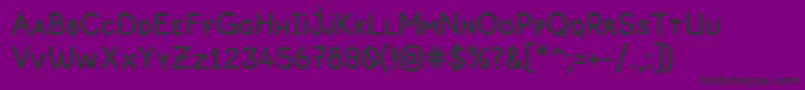 Weitere Informationen zur Pekkomiksans-Schriftart Pekkomiksans-Schriftart – Schwarze Schriften auf violettem Hintergrund