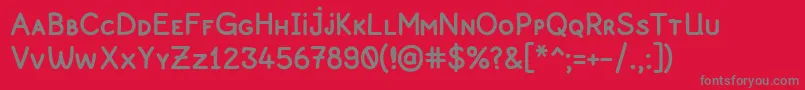 Pekkomiksans Font – Gray Fonts on Red Background