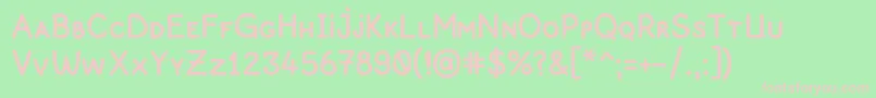 Pekkomiksans Font – Pink Fonts on Green Background