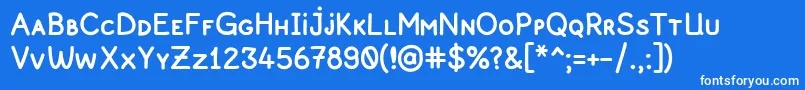 Pekkomiksans Font – White Fonts on Blue Background