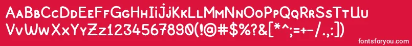 フォントPekkomiksans – 赤い背景に白い文字