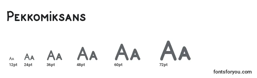 Pekkomiksans Font Sizes