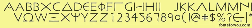 Malatestian Font – Black Fonts on Yellow Background
