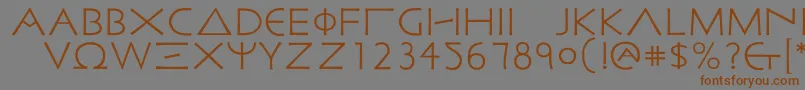 Malatestian Font – Brown Fonts on Gray Background