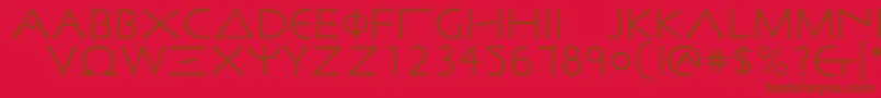 Malatestian Font – Brown Fonts on Red Background