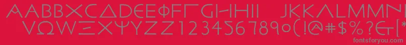 Malatestian Font – Gray Fonts on Red Background