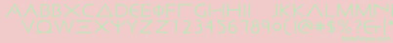 Malatestian Font – Green Fonts on Pink Background