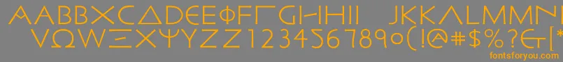 Malatestian Font – Orange Fonts on Gray Background