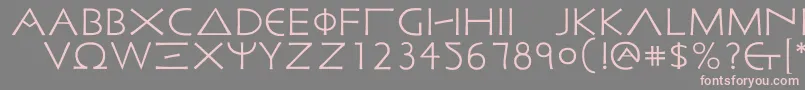 Malatestian Font – Pink Fonts on Gray Background