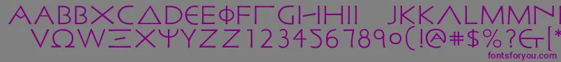 Шрифт Malatestian – фиолетовые шрифты на сером фоне