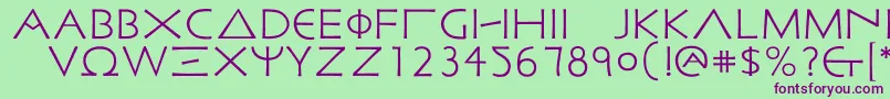 Malatestian Font – Purple Fonts on Green Background