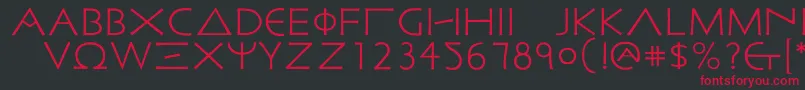 Malatestian Font – Red Fonts on Black Background