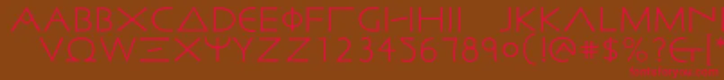 Malatestian Font – Red Fonts on Brown Background