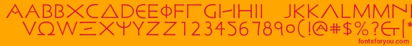 Malatestian Font – Red Fonts on Orange Background