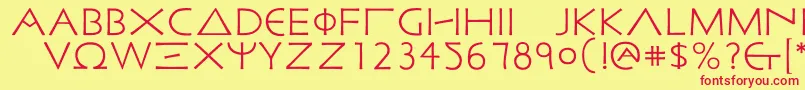 Malatestian Font – Red Fonts on Yellow Background