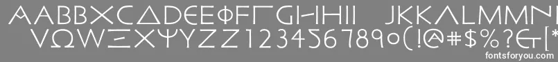 フォントMalatestian – 灰色の背景に白い文字