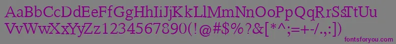 Touch Font – Purple Fonts on Gray Background