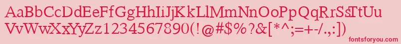 Touch Font – Red Fonts on Pink Background