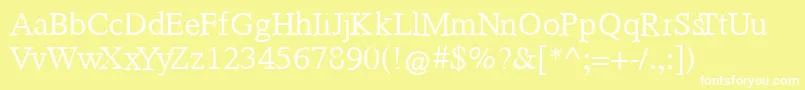 Touch Font – White Fonts on Yellow Background