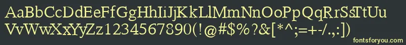 Touch Font – Yellow Fonts on Black Background