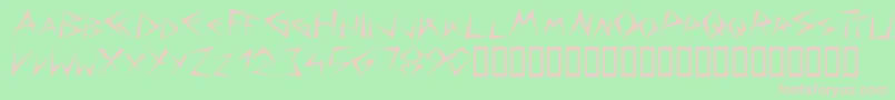 Bizarre Font – Pink Fonts on Green Background