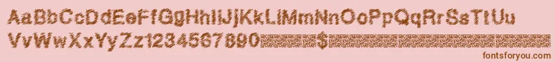 Quickscratch Font – Brown Fonts on Pink Background