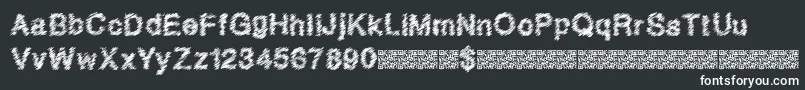 Шрифт Quickscratch – белые шрифты на чёрном фоне