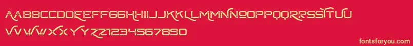 ChapteroneVintageFree Font – Yellow Fonts on Red Background