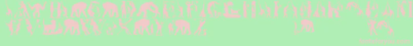 Mkapish Font – Pink Fonts on Green Background
