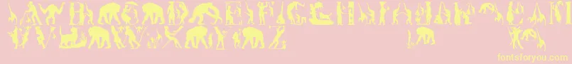 Mkapish Font – Yellow Fonts on Pink Background