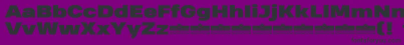 フォントHeadingProWideBlackTrial – 紫の背景に黒い文字