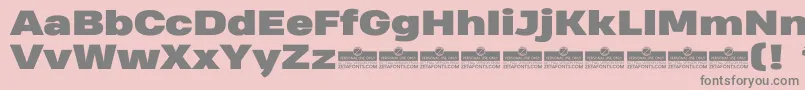 HeadingProWideBlackTrial Font – Gray Fonts on Pink Background