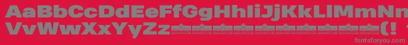 HeadingProWideBlackTrial Font – Gray Fonts on Red Background