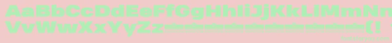 HeadingProWideBlackTrial Font – Green Fonts on Pink Background