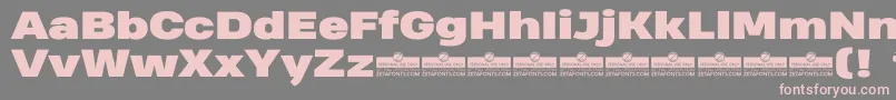 HeadingProWideBlackTrial Font – Pink Fonts on Gray Background