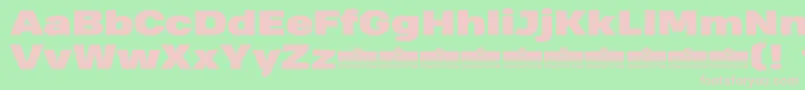 HeadingProWideBlackTrial Font – Pink Fonts on Green Background