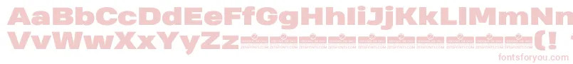 HeadingProWideBlackTrial Font – Pink Fonts on White Background