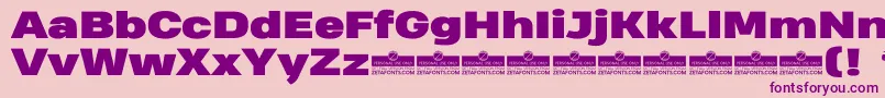 HeadingProWideBlackTrial Font – Purple Fonts on Pink Background