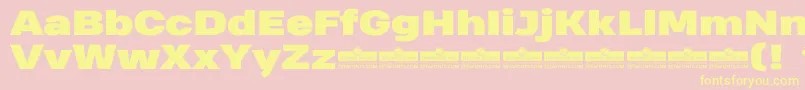 HeadingProWideBlackTrial Font – Yellow Fonts on Pink Background