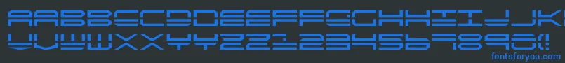 Quick4 Font – Blue Fonts on Black Background